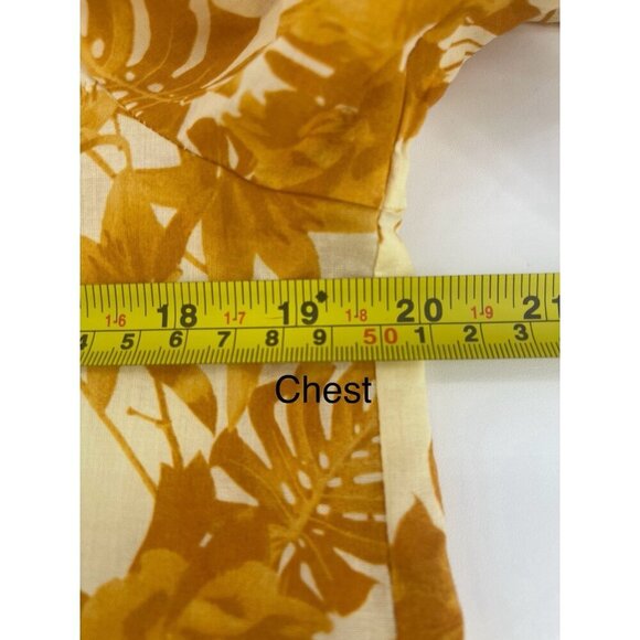 Banana Republic Women's Yellow Floral Blouse Size S - Picture 6 of 9